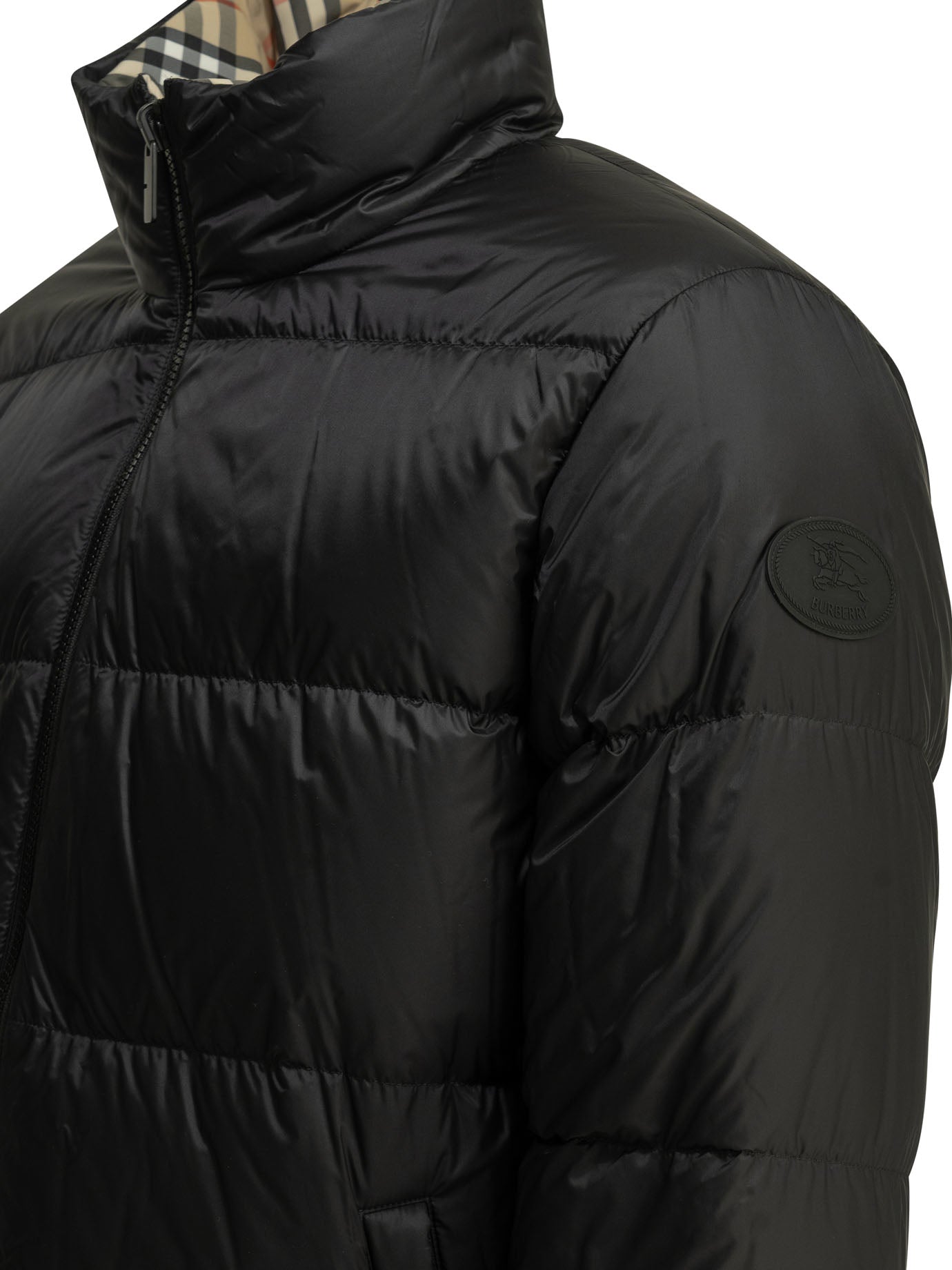 "Snowdon Check Reversible" Short Down Jacket Jackets and Coats