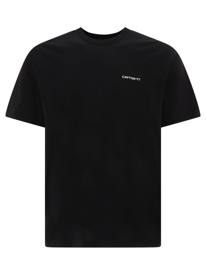 "Script Embroidery" Crew-Neck T-Shirt T-shirts
