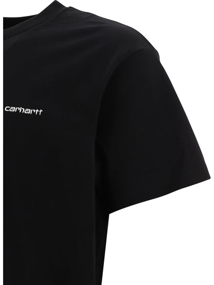"Script Embroidery" Crew-Neck T-Shirt T-shirts