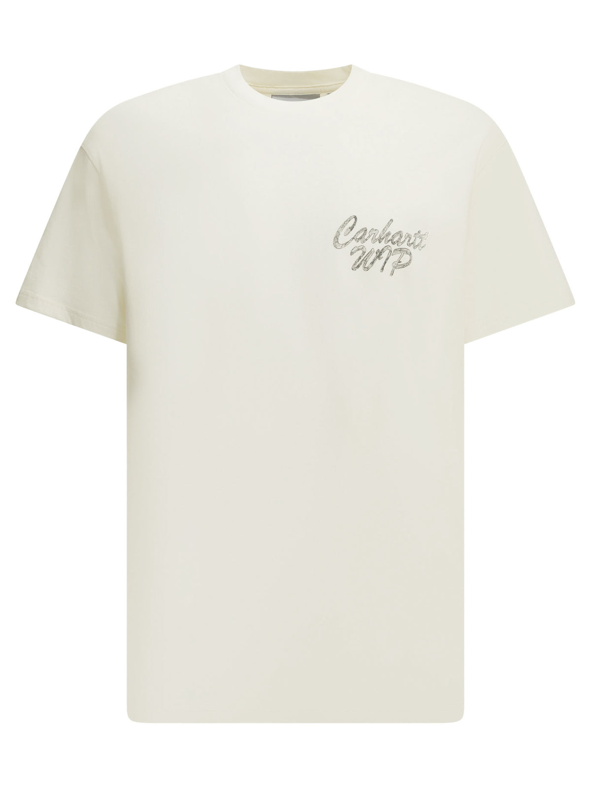 "Hatching Script" Crew-Neck T-Shirt T-shirts