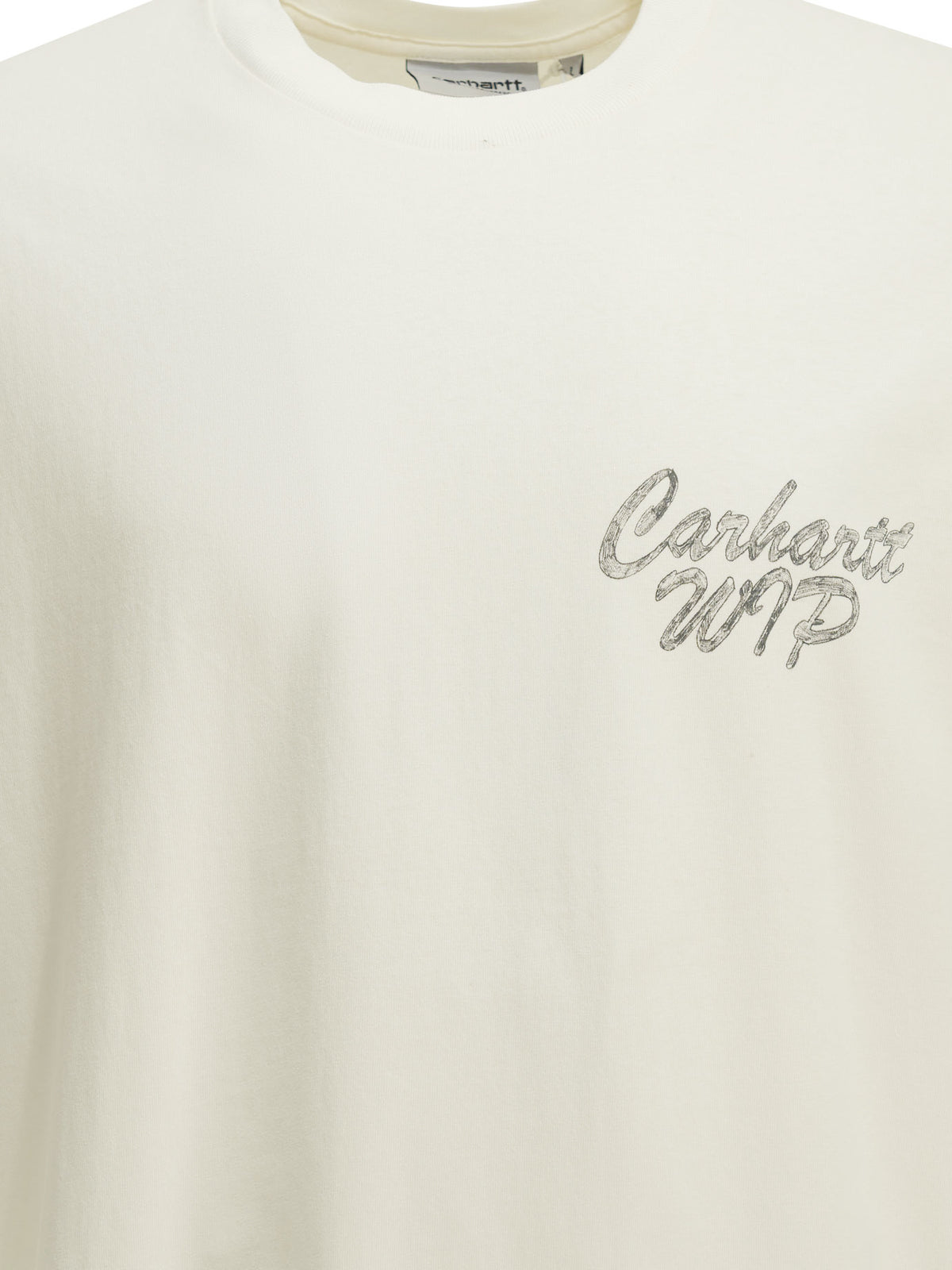 "Hatching Script" Crew-Neck T-Shirt T-shirts