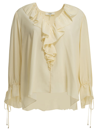 Silk blouse with ruffles Shirts