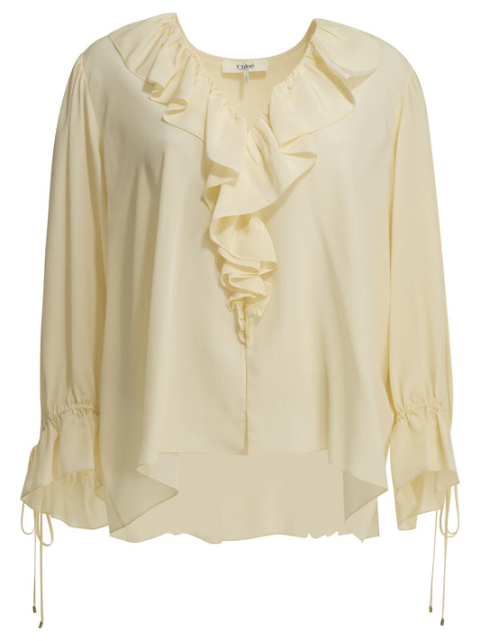 Silk blouse with ruffles Shirts