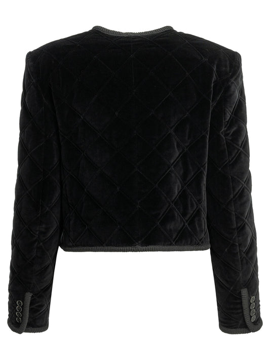 Quilted velvet blazer Jackets and Coats
