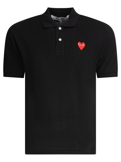 "Red Emblem" Button-Down Polo Shirt Polo shirts