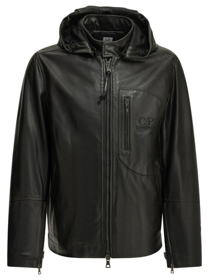 "Goggle" Leather Jacket Jackets and Coats