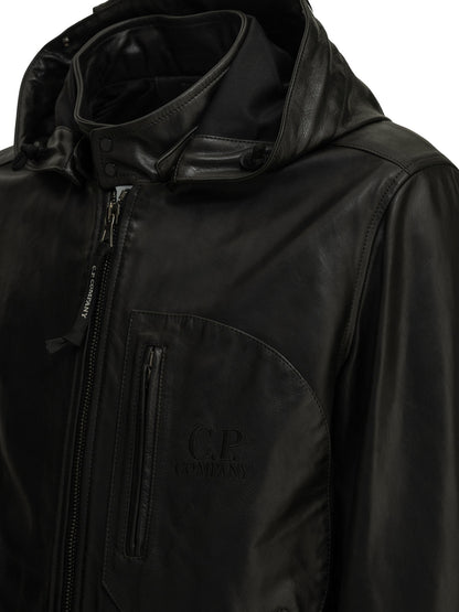 "Goggle" Leather Jacket Jackets and Coats