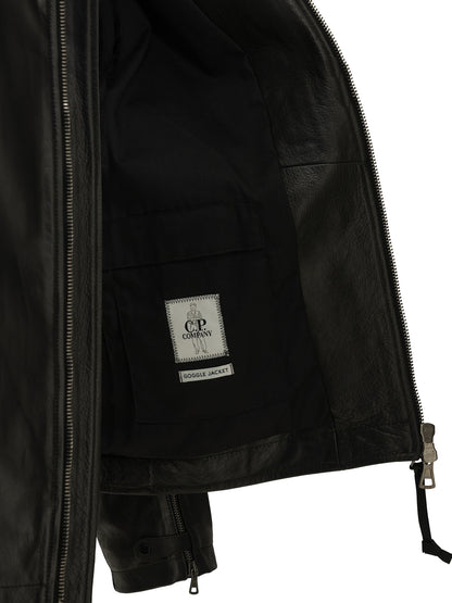 "Goggle" Leather Jacket Jackets and Coats