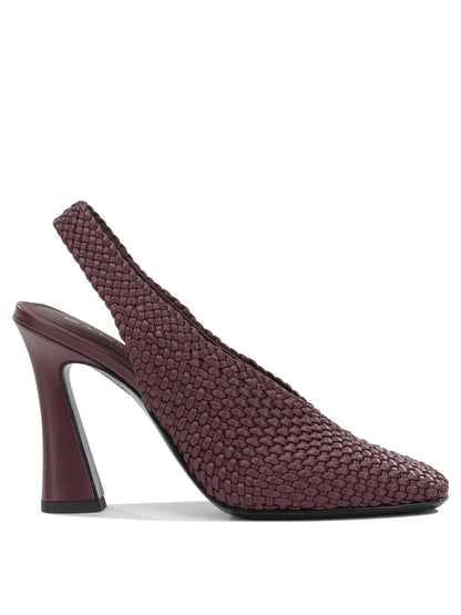 90MM Woven Slingbacks Heeled shoes
