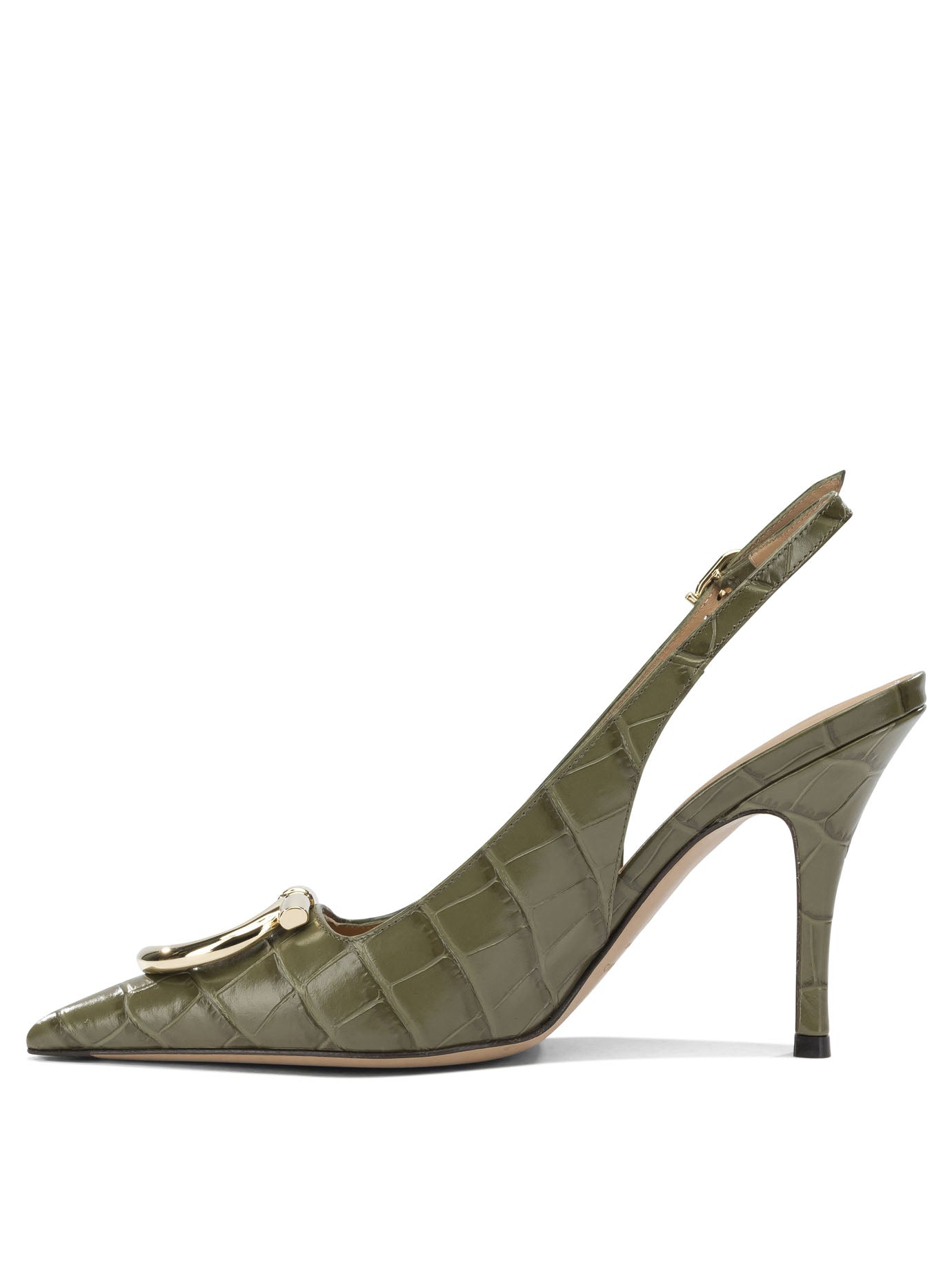 "Sara Croc 65MM" Slingback Heeled shoes