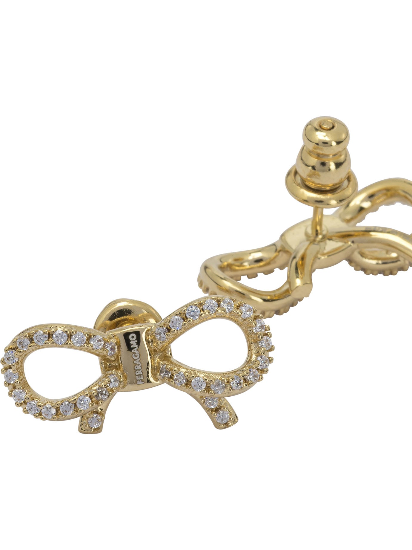 Bow earrings with rhinestones Jewels