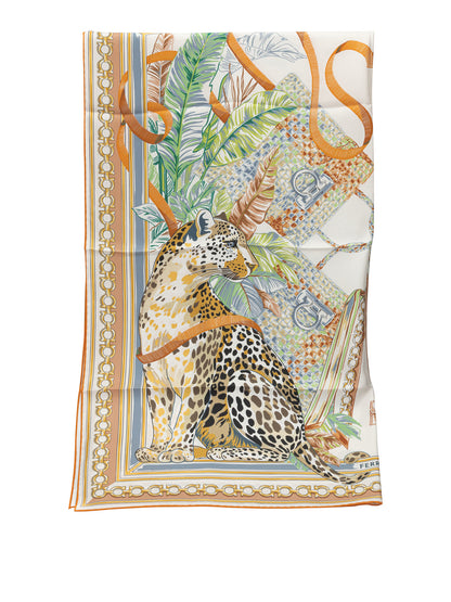 "Feline" Silk Scarf Sciarpe & Foulard