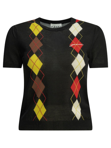 "Argyle" crewneck sweater Knitwear