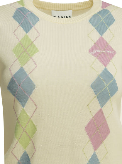 "Argyle" crewneck sweater Knitwear