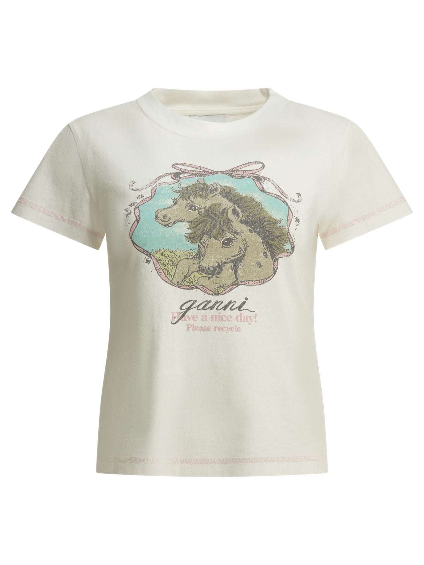 "Qixi" Crew-Neck T-Shirt T-shirts