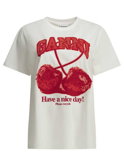 "Cherries" crewneck T-shirt T-shirts