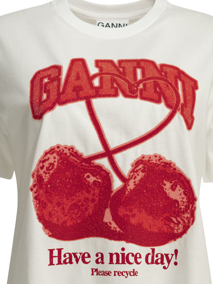 "Cherries" crewneck T-shirt T-shirts