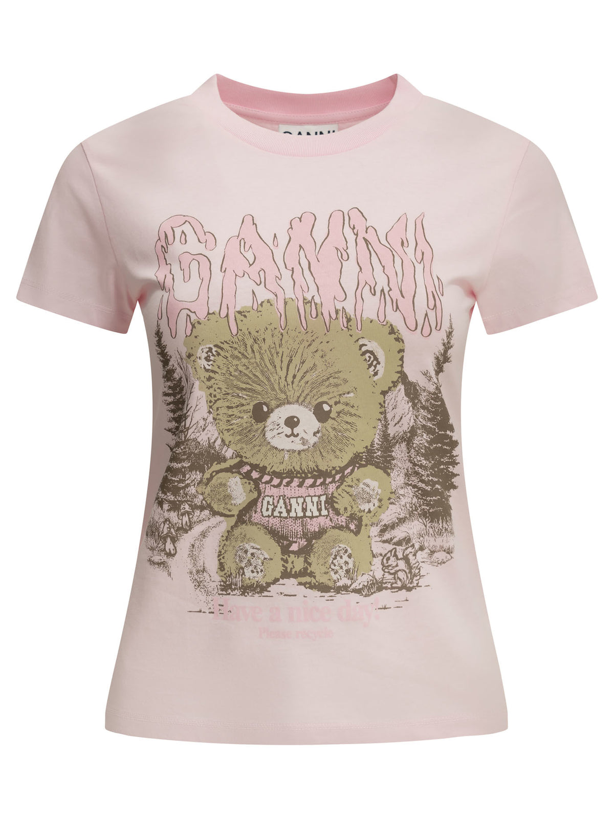 "Forest Teddy" Crew-Neck T-Shirt T-shirts