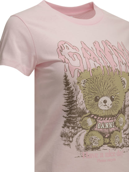 "Forest Teddy" Crew-Neck T-Shirt T-shirts