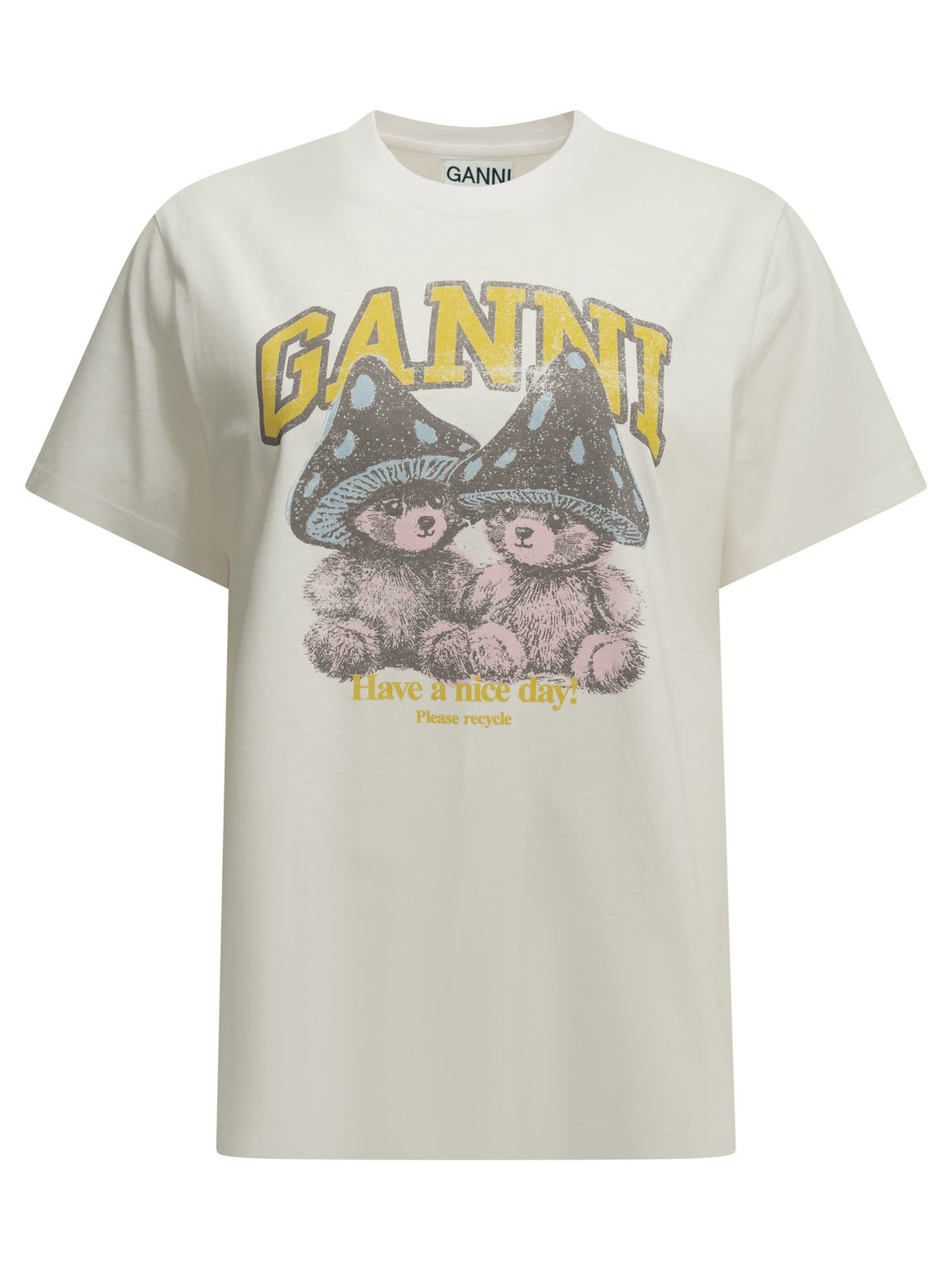 "Mushroom Teddy" Crew-Neck T-Shirt T-shirts