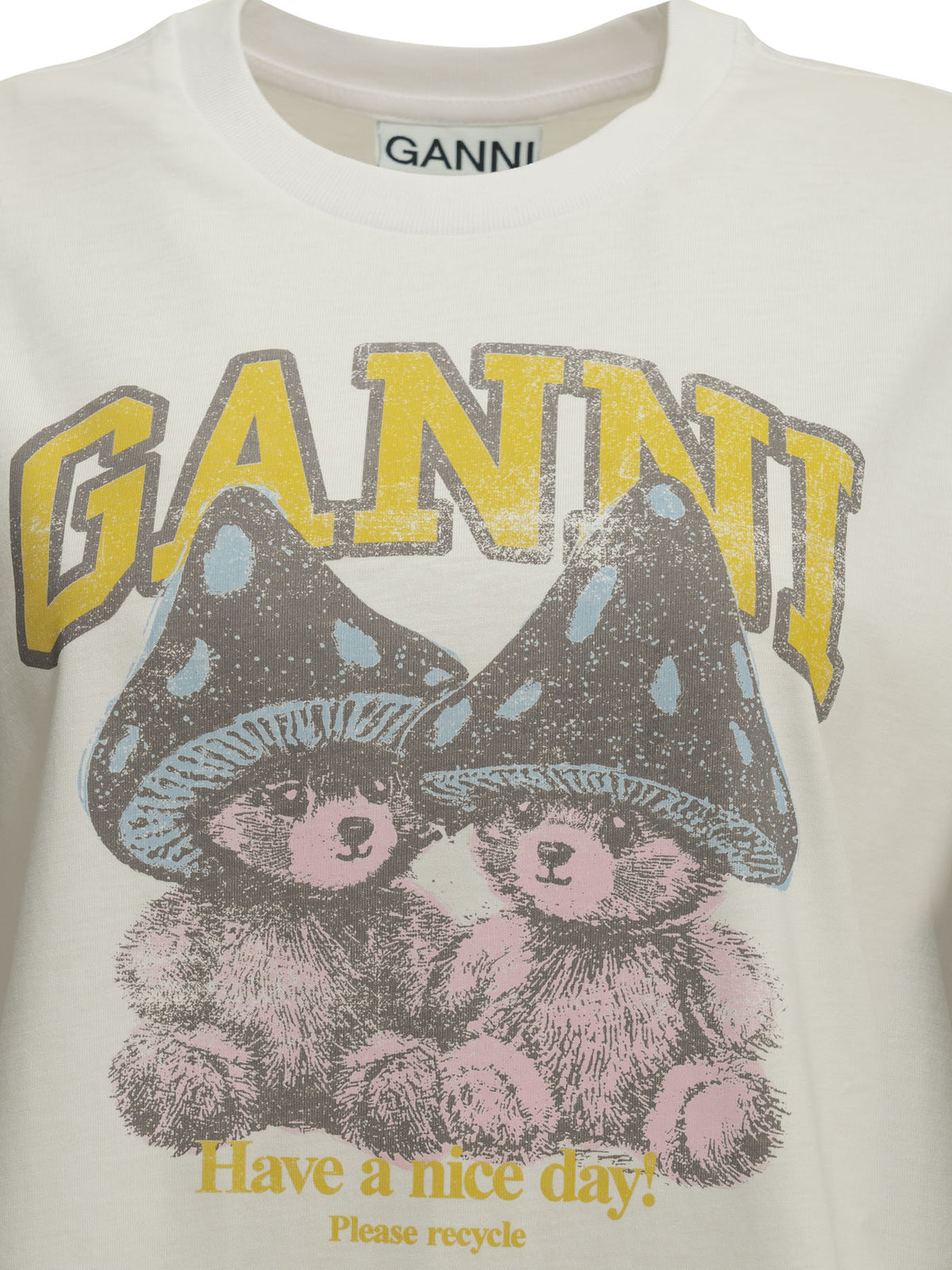 "Mushroom Teddy" Crew-Neck T-Shirt T-shirts