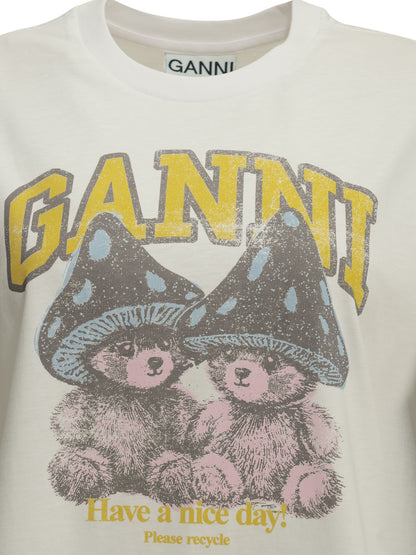 "Mushroom Teddy" Crew-Neck T-Shirt T-shirts