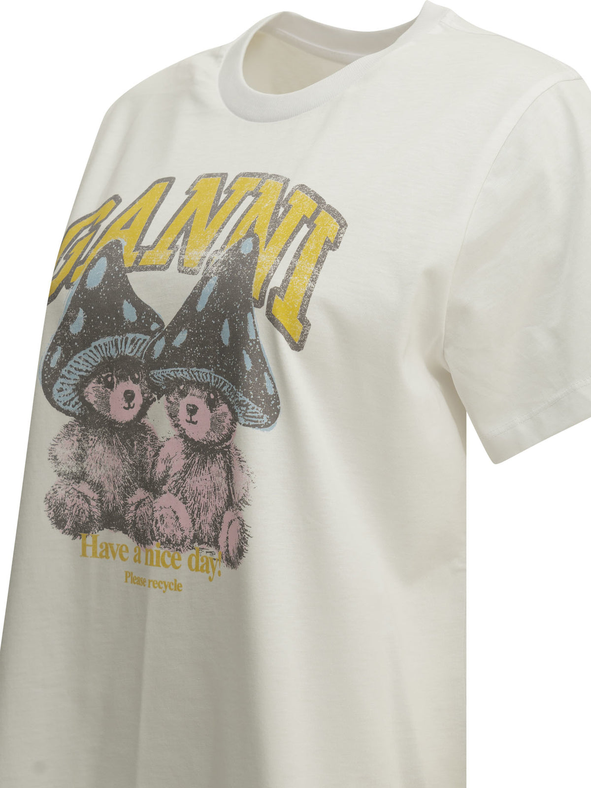 "Mushroom Teddy" Crew-Neck T-Shirt T-shirts