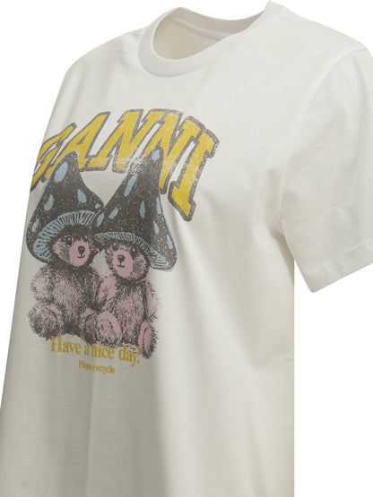 "Mushroom Teddy" Crew-Neck T-Shirt T-shirts