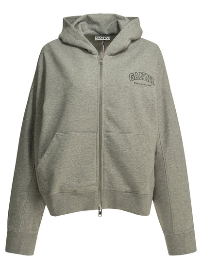 Sweatshirt with zipper and logo Sweatshirts