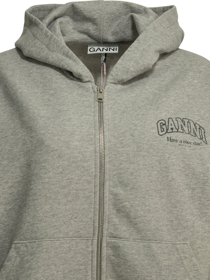 Sweatshirt with zipper and logo Sweatshirts