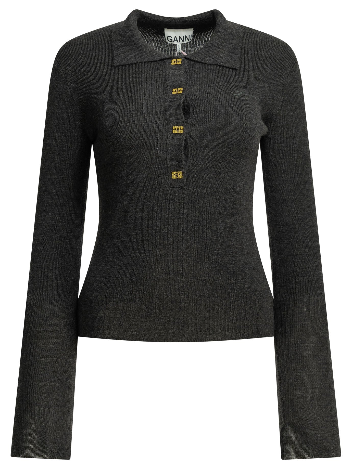 Logo polo sweater Knitwear