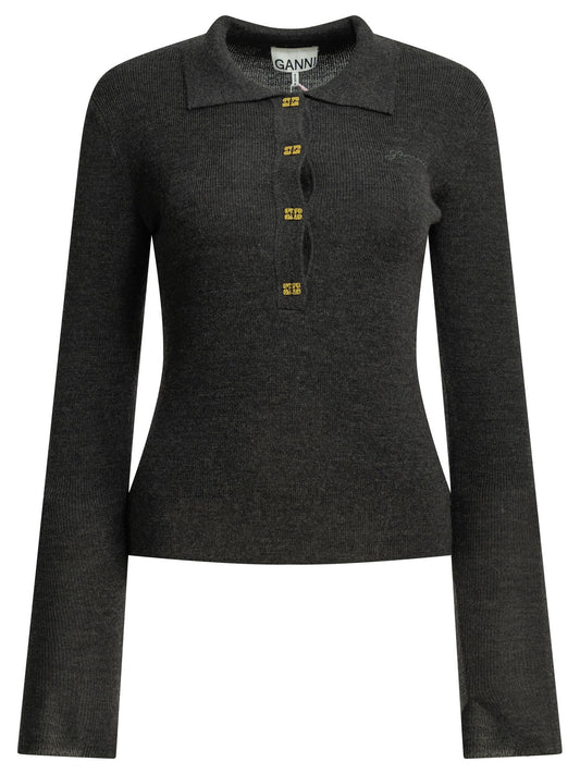 Logo polo sweater Knitwear
