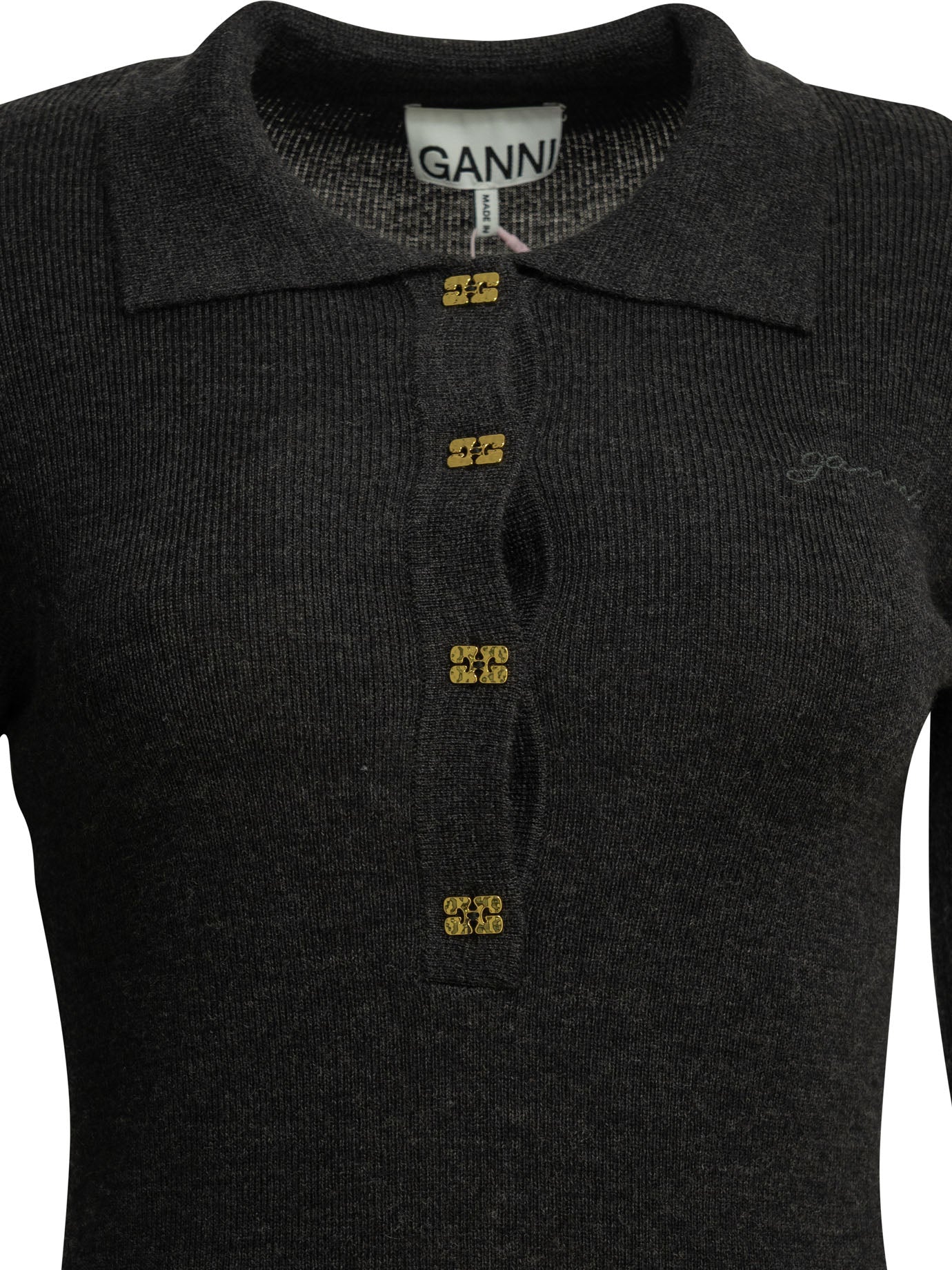 Logo polo sweater Knitwear