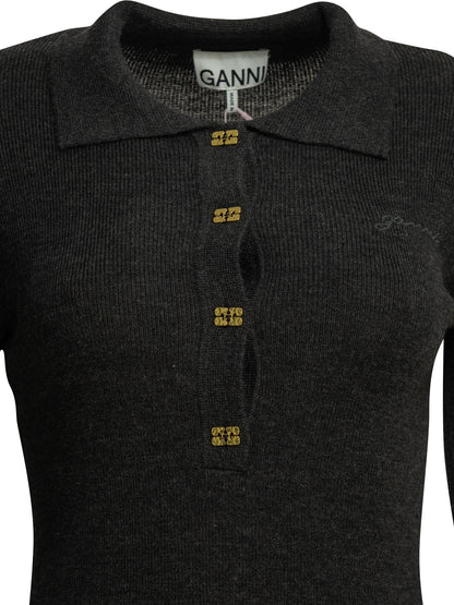 Logo polo sweater Knitwear