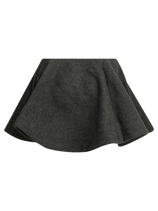 Flared wool miniskirt Skirts