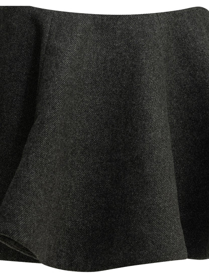 Flared wool miniskirt Skirts
