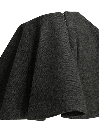 Flared wool miniskirt Skirts