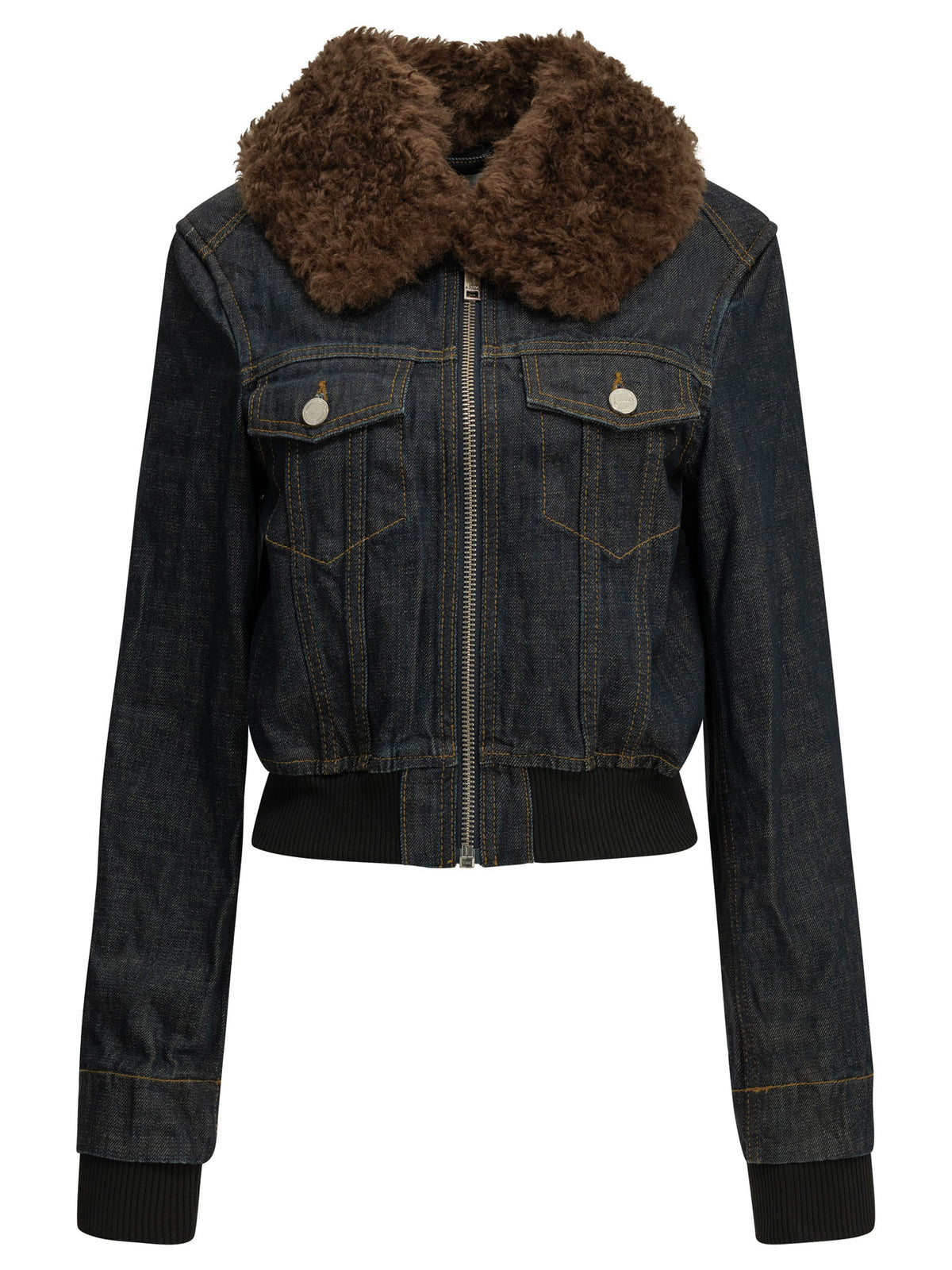 Flamed denim jacket Jackets and Coats
