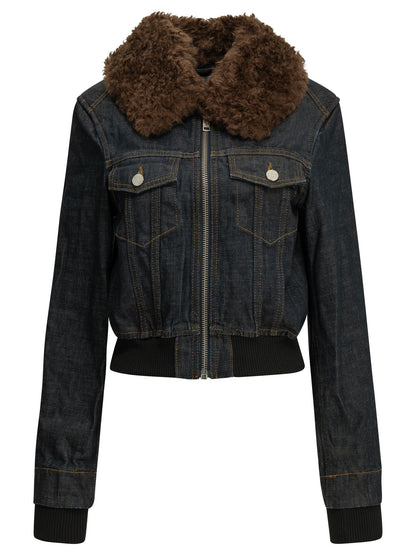 Flamed denim jacket Jackets and Coats