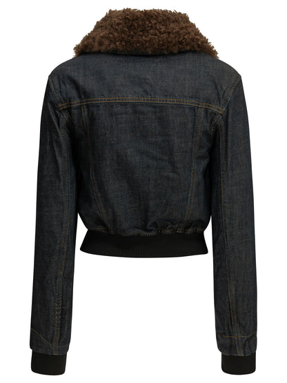 Flamed denim jacket Jackets and Coats
