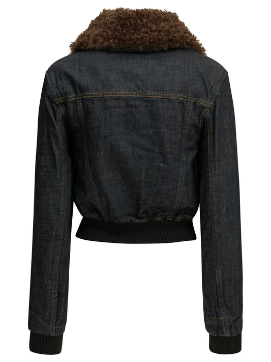 Flamed denim jacket Jackets and Coats