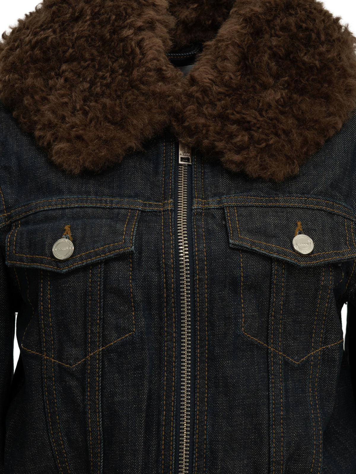Flamed denim jacket Jackets and Coats