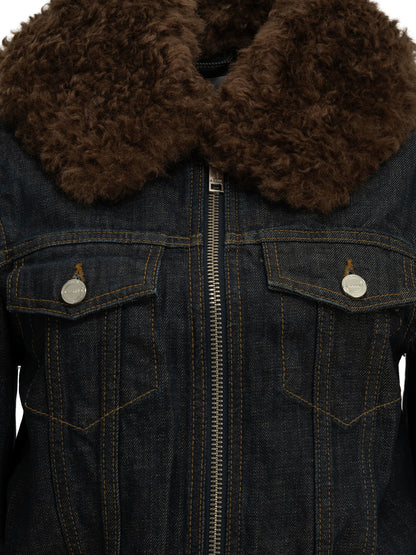 Flamed denim jacket Jackets and Coats