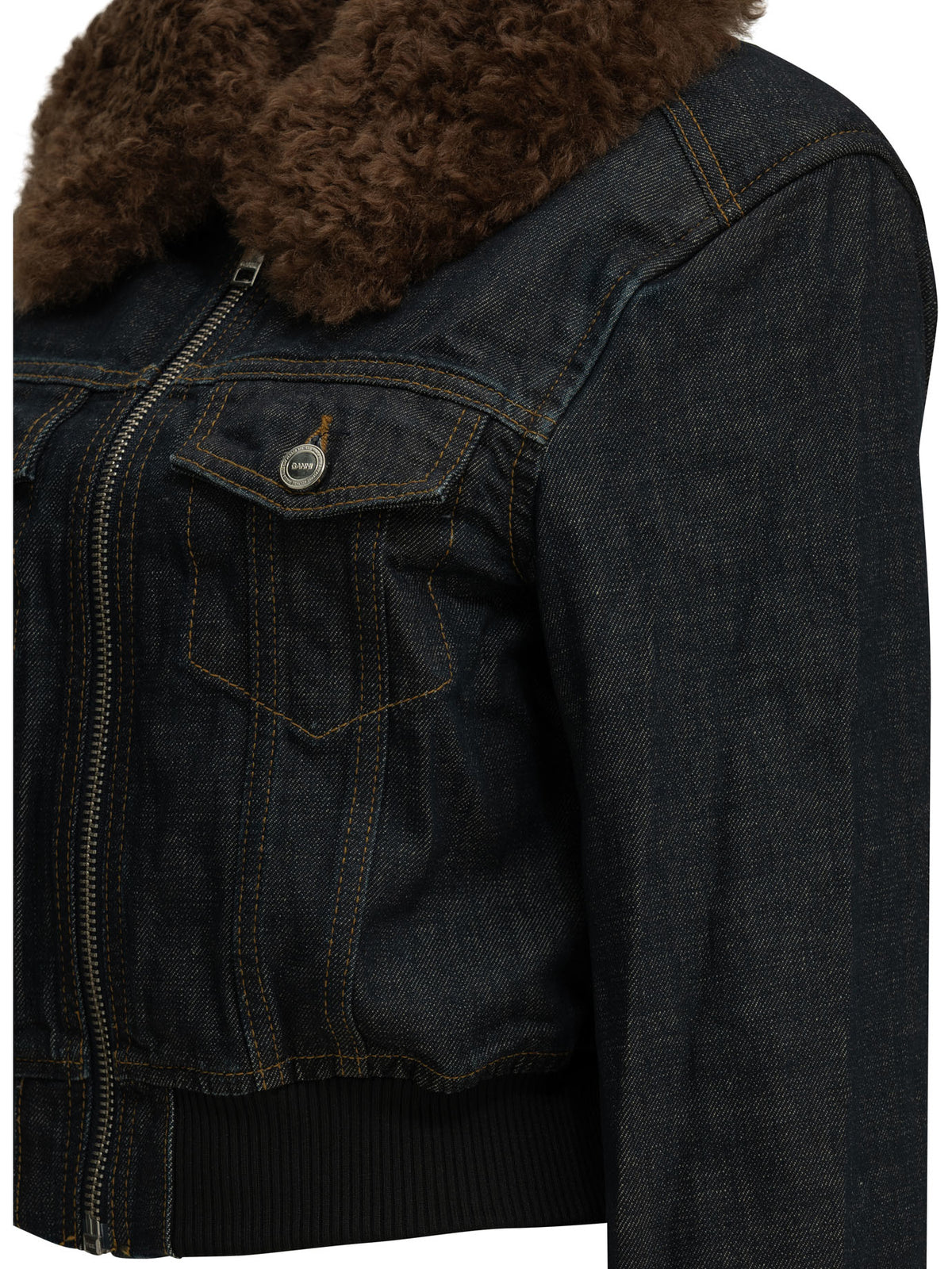 Flamed denim jacket Jackets and Coats