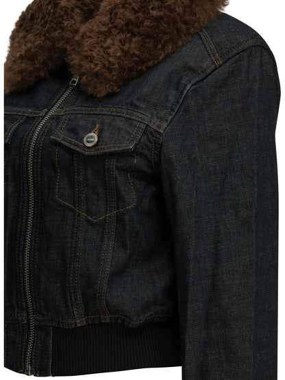 Flamed denim jacket Jackets and Coats
