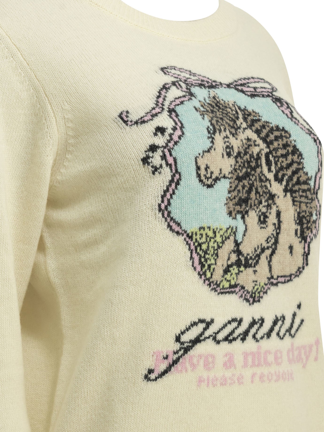 "Horses" Crew-Neck Sweater Knitwear