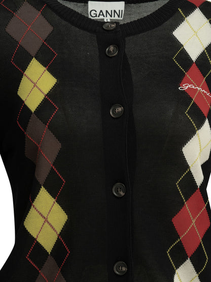 "Argyle" Cardigan Knitwear