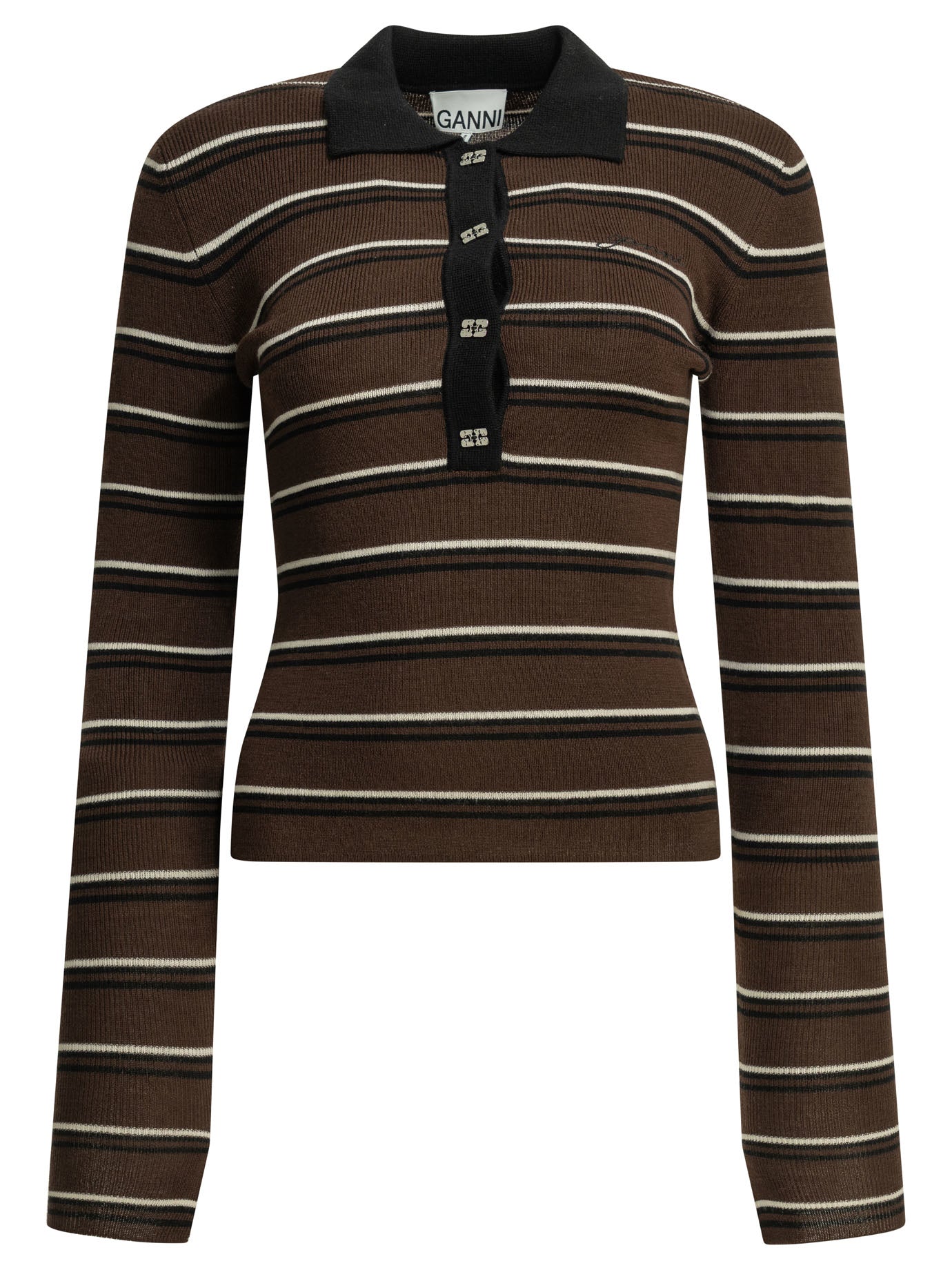 Striped wool polo sweater Knitwear