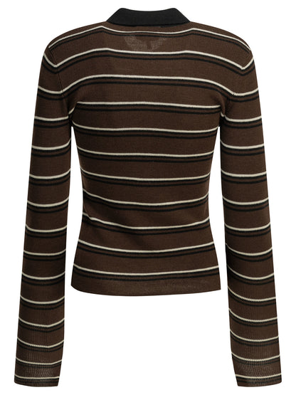 Striped wool polo sweater Knitwear