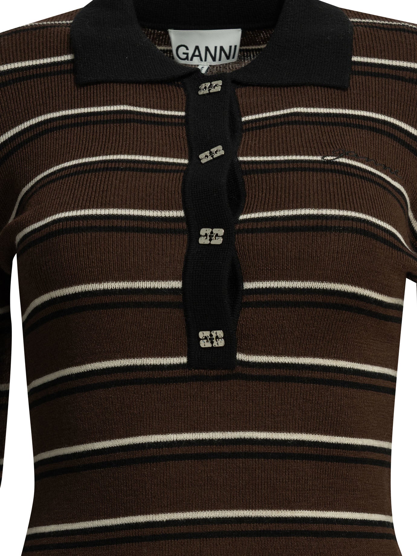 Striped wool polo sweater Knitwear